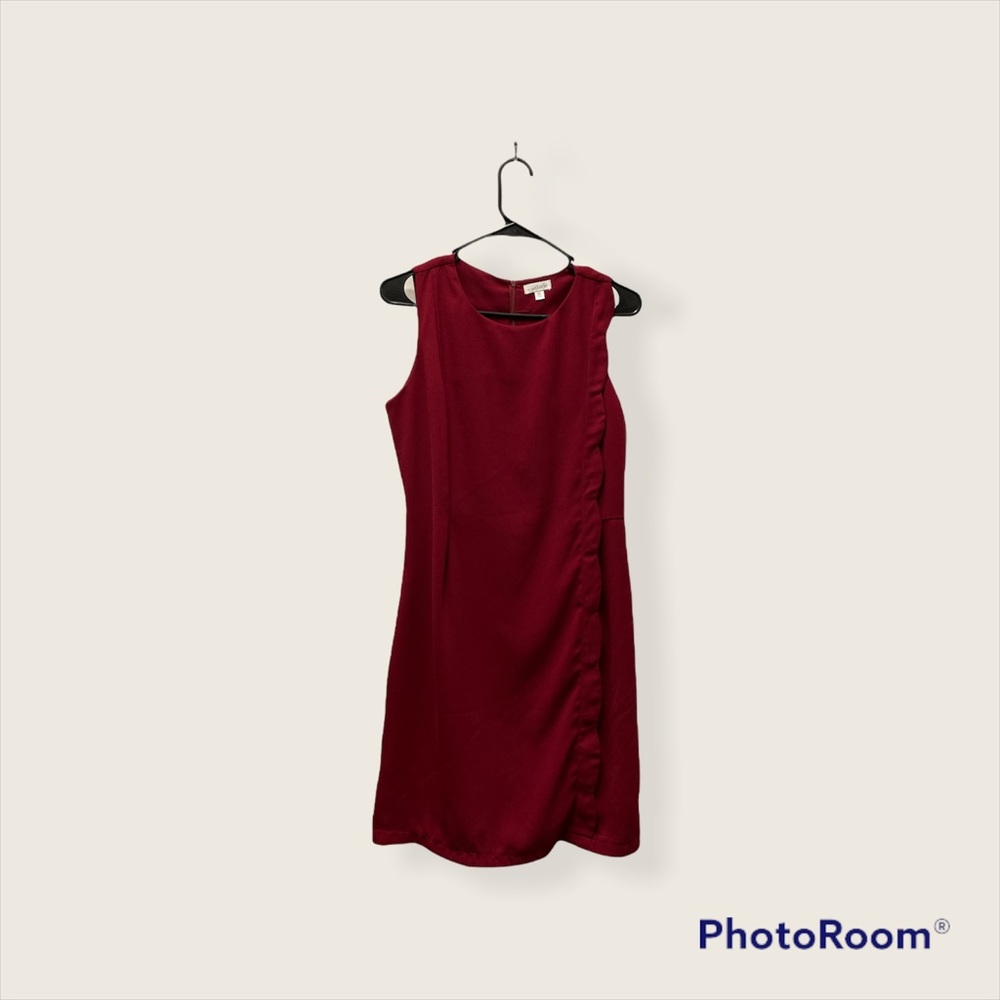 Red dress. Work wear.
